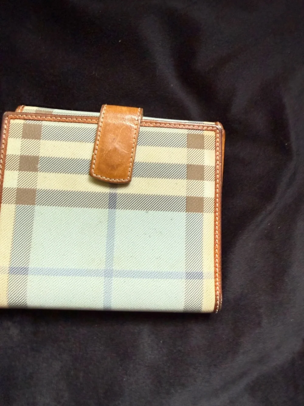 Vintage Burberry Blue Label Nova Check Bifold Compact Wallet